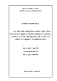 Luận văn Thạc sĩ Kế toán: Các nhân tố ảnh hưởng đến tổ chức công tác kế toán tại các trường đại học, cao đẳng, trung cấp công lập theo cơ chế tự chủ tài chính trên địa bàn tỉnh Bình Dương