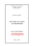 Luận văn Thạc sĩ Kinh tế: Phát triển vận tải biển tại tỉnh Bình Định