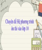 Chuyên đề hệ phương trình - Phạm Hùng Vương