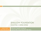 Bài giảng Nền móng công trình xây dựng - Chương 2: Móng nông