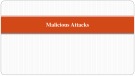 Lecture On safety and security of information systems: Malicious attacks