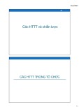 Bài giảng Các hệ thống thông tin và chiến lược