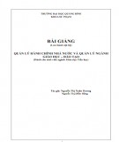 Bài giảng Quản lý hành chính nhà nước và quản lý ngành Giáo dục - Đào tạo: Phần 2 - Trường Đại học Quảng Bình