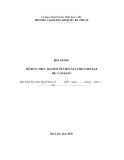 Bài giảng Thực hành nuôi thủy sản theo VietGAP Cao đẳng - Trường CĐ Kinh tế - Kỹ thuật Bạc Liêu