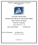 Tài liệu giảng dạy Kỹ thuật sử dụng bàn phím (Nghề Tin học văn phòng, Trình độ Trung cấp) - Trường CĐ Xây dựng Nam Định chuẩn nhất