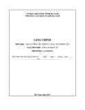 Giáo trình Bảo dưỡng hệ thống cung cấp nhiên liệu ô tô (Cao đẳng): Trường Cao đẳng nghề Hà Nam (2017)