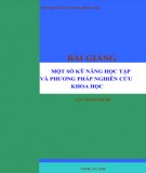 Bài giảng kỹ năng học tập và phương pháp nghiên cứu khoa học: Phần 2 - ThS. Nguyễn Duy Cường