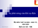 Bài giảng Khí cụ điện: Chương 3 - Sự phát nóng của khí cụ điện