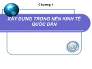 Bài giảng Kinh tế xây dựng: Chương 1 - Xây dựng trong nền kinh tế quốc dân