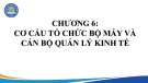 Bài giảng Nguyên lý quản lý kinh tế - Chương 6: Cơ cấu tổ chức bộ máy và cán bộ quản lý kinh tế (Năm 2022)