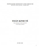 Giáo trình Toán kinh tế Phần 2 (2022): Trường ĐH Kinh doanh và Công nghệ Hà Nội