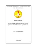 Luận án Tiến sĩ Kinh tế: Nâng cao hiệu quả hoạt động của quỹ đầu tư chứng khoán tại Việt Nam