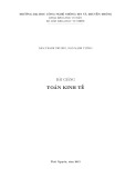 Bài giảng Toán kinh tế Đàm Thanh Phương, Ngô Mạnh Tưởng