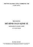 Bài giảng Mô hình Toán Kinh Tế Lại Đức Hùng
