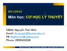 Bài giảng Cơ học lý thuyết (Phần 3): Chương 14 chi tiết