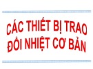 Thiết bị trao đổi nhiệt cơ bản: Bài giảng Quá trình và thiết bị CNTP 2