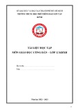 Tài liệu ôn tập môn GDCD lớp 12 (KHXH) năm 2022-2023 - Trường THPT Đào Sơn Tây