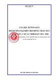 Tài liệu hướng dẫn bồi dưỡng Đại biểu hội đồng nhân dân cấp huyện, cấp xã nhiệm kỳ 2021-2026 chuẩn nhất