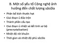 Công nghệ sản xuất sôcôla: Các yếu tố công nghệ ảnh hưởng đến chất lượng sôcôla (Phần B) - Bài giảng