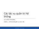 Bài giảng Hệ quản trị CSDL chương 4 (Phần 2): TS. Lại Hiền Phương