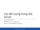 Bài giảng Hệ quản trị CSDL Chương 3 (Phần 1): TS. Lại Hiền Phương (Mới Nhất)