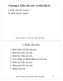 Bài giảng Lập trình nâng cao (Advanced Programming) - Chương 6: Kiểu cấu trúc và kiểu liệt kê
