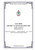 Giáo trình Lý thuyết hóa phân tích Trường Trung cấp Quốc tế Mekong