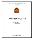 Bài giảng Thực tập Dược lý 1 ĐH Võ Trường Toản [Chuẩn Nhất]