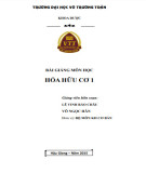 Bài giảng Hóa hữu cơ 1 Phần 2 ĐH Võ Trường Toản (GV. Lê Vinh Bảo Châu)
