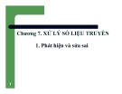 Bài giảng Truyền dữ liệu ThS. Cao Văn Lợi: Chương 7.1