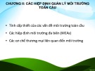Các hiệp định quản lý môi trường toàn cầu: Bài giảng Quản lý môi trường trong thương mại quốc tế - Chương 2