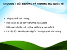 Bài giảng Quản lý môi trường: Môi trường và thương mại quốc tế - Chương 1