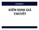 Bài giảng Lý thuyết Xác suất và Thống kê chương 7: Nguyễn Văn Tiến