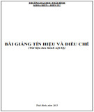 Bài giảng Tín hiệu và điều chế Phần 1: Trường Đại học Thái Bình (mới nhất)