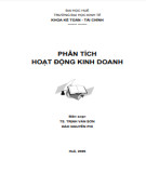 Giáo trình Phân tích hoạt động kinh doanh Phần 1: TS. Trịnh Văn Sơn (Chuẩn nhất)