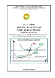 Giáo trình Kinh tế vi mô Kế toán tin học (Trung cấp) - Trường Cao đẳng Cơ điện Xây dựng Việt Xô