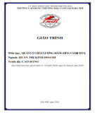 Giáo trình Quản lý chất lượng hàng hóa và dịch vụ (Cao đẳng) - Trường Cao đẳng Thương mại và Du lịch Hà Nội