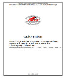 Giáo trình Thực phẩm và sinh lý dinh dưỡng tốt nhất (Ngành Kỹ thuật chế biến món ăn Cao đẳng) - Trường Cao đẳng Thương mại và Du lịch Hà Nội