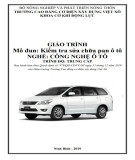 Giáo trình Kiểm tra sửa chữa pan ô tô (Nghề: Công nghệ ô tô - Trình độ: Trung cấp) - Trường Cao đẳng Cơ điện Xây dựng Việt Xô