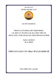 Luận văn Thạc sĩ Luật kinh tế: Pháp luật khám, chữa bệnh tại đơn vị y tế công lập - Trung tâm Y tế huyện Quảng Ninh, Quảng Bình (Tóm tắt)