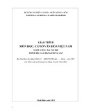 Giáo trình Cơ sở văn hóa Việt Nam (2021) - Nghề Công tác xã hội, Trường Cao đẳng Cơ giới Ninh Bình