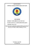 Giáo trình Tuyến điểm du lịch Việt Nam: Quản lý và kinh doanh du lịch (Trung cấp) - Trường Cao đẳng Thương mại và Du lịch Thái Nguyên