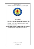 Giáo trình Tâm lý du khách và kỹ năng giao tiếp (Ngành Quản lý và kinh doanh du lịch - Trung cấp) - Trường Cao đẳng Thương mại và Du lịch Thái Nguyên