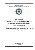 Giáo trình Thực hành kế toán máy (Kế toán doanh nghiệp - Trung cấp) - Trường Cao đẳng Thương mại và Du lịch Thái Nguyên