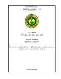 Giáo trình Hóa học - Hóa sinh Ngành Hộ sinh Cao đẳng: Trường Cao đẳng Y tế Sơn La
