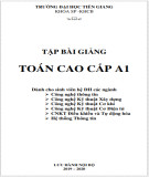 Bài giảng Toán cao cấp A1 Phần 1: Tài liệu học tập chi tiết