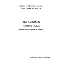 Tập bài giảng Chính trị (Phần 2) chuẩn nhất - Trường Cao đẳng Cộng đồng Kon Tum
