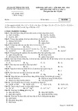 Đề thi giữa học kì 2 môn Hóa học lớp 12 năm 2023-2024 - THPT Trần Quốc Tuấn, Quảng Ngãi