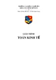 Giáo trình Toán kinh tế: Trường Cao đẳng nghề Số 8