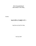 Bài giảng Nguyên lý điện tử 1: Tổng hợp kiến thức đầy đủ nhất